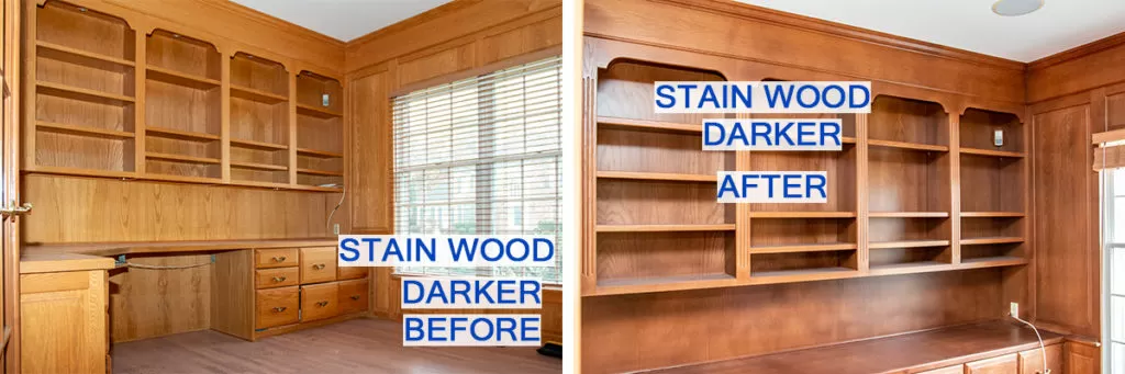 Staining Wood Cabinets Darker Castle Complements Painting