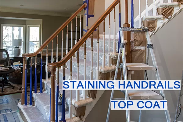 Castle Complements Painting Stain Handrails Darker Top Coat_IMG_0006