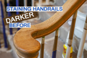 Hand Rails Castle How to stain wood stair railing - Castle Complements Painting